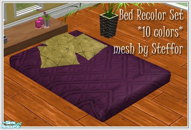 The Sims Resource - mattress, bed recolor set