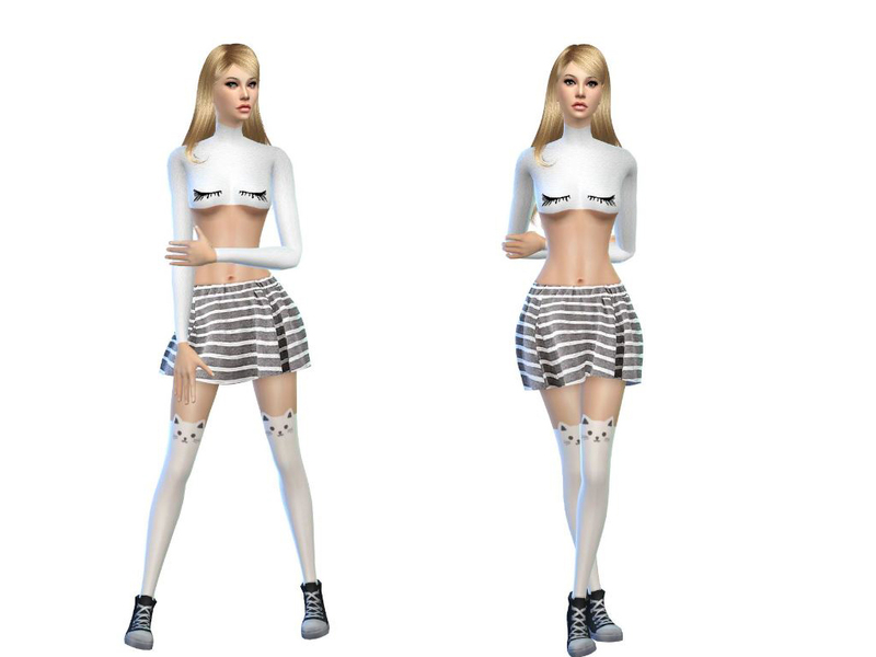 The Sims Resource - sweet summer outfit kawaii