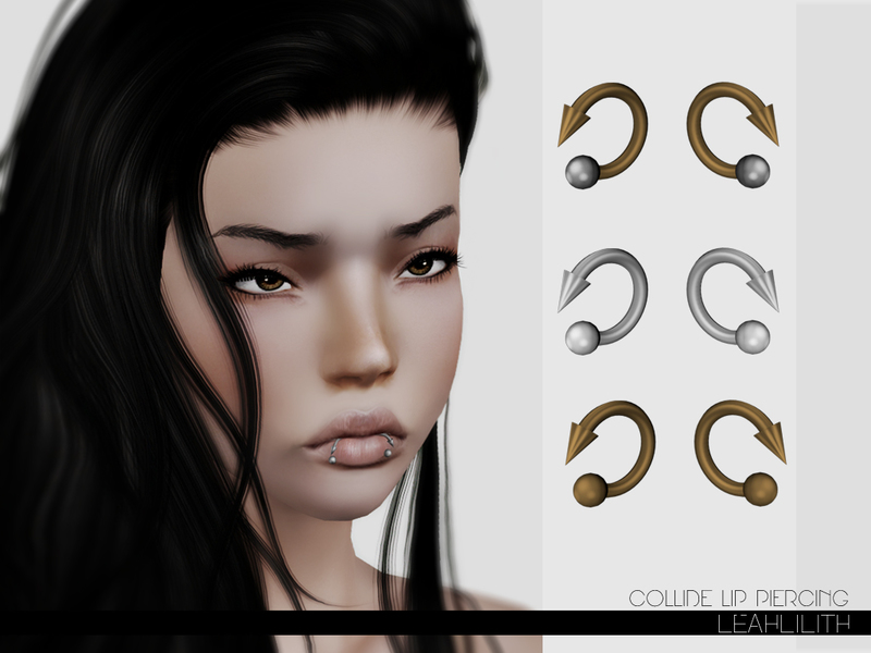 The Sims Resource - LeahLillith Collide Lip Piercing