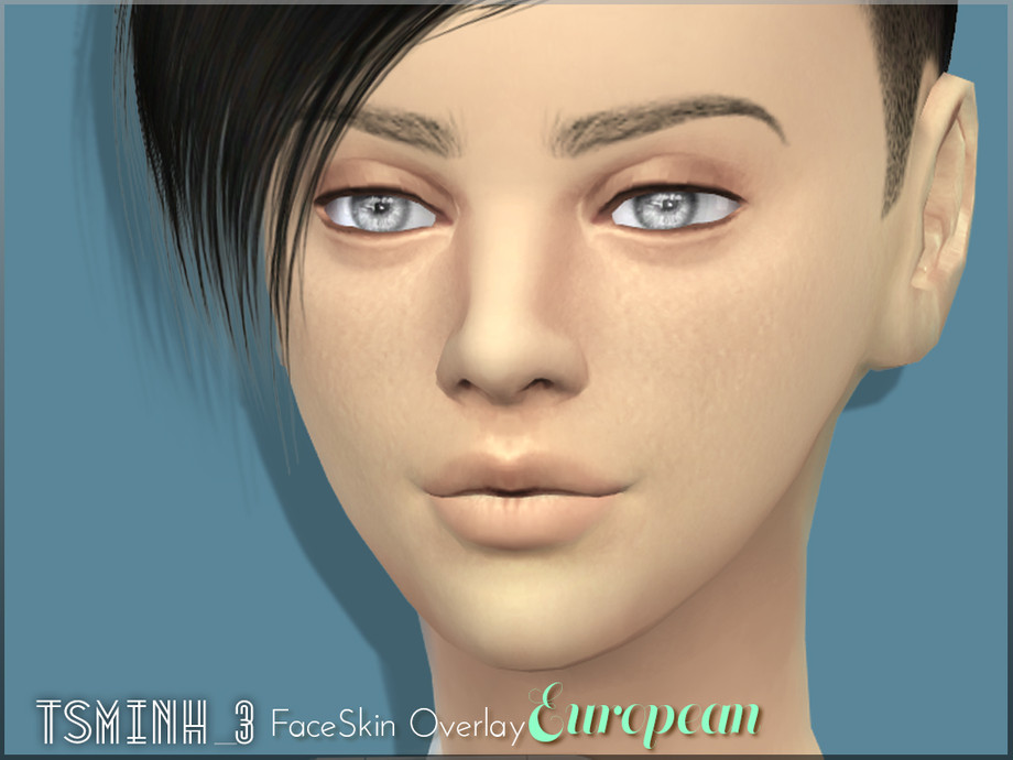 The Sims Resource - Tsminh_3 FaceSkin Overlay - European