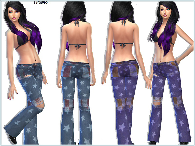 The Sims Resource - Stars and stripes jeans