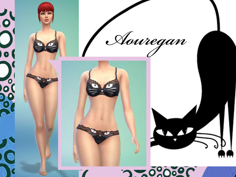 The Sims Resource - Cat Underwear Set