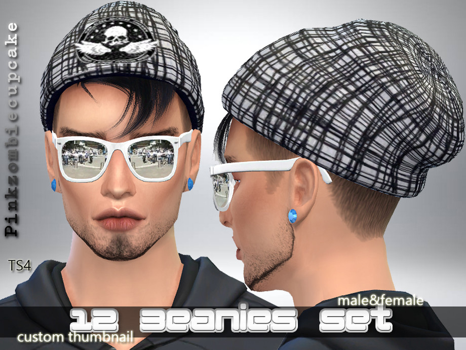 The Sims Resource - 12 Beanies Set