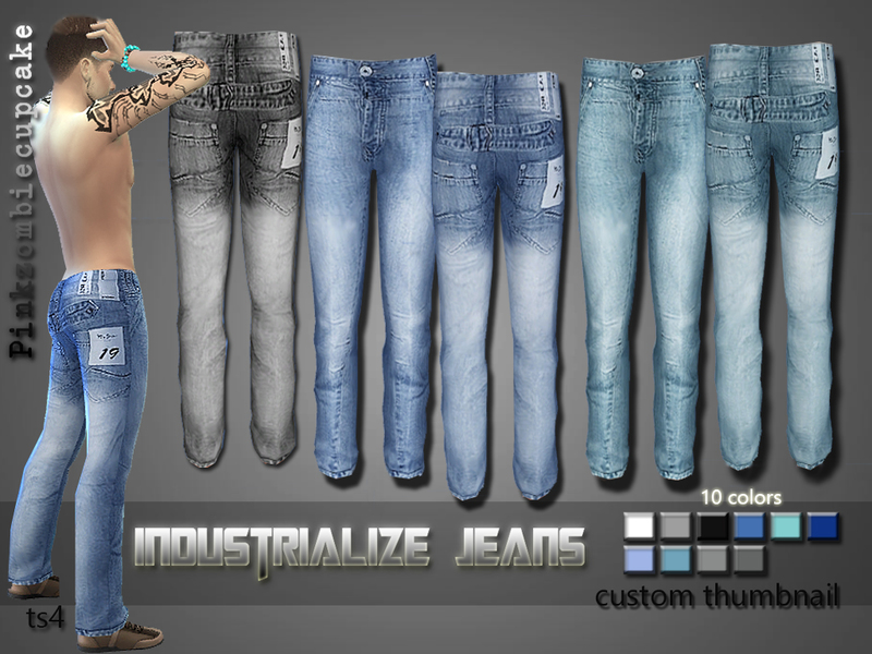 The Sims Resource - Industrialize Jeans