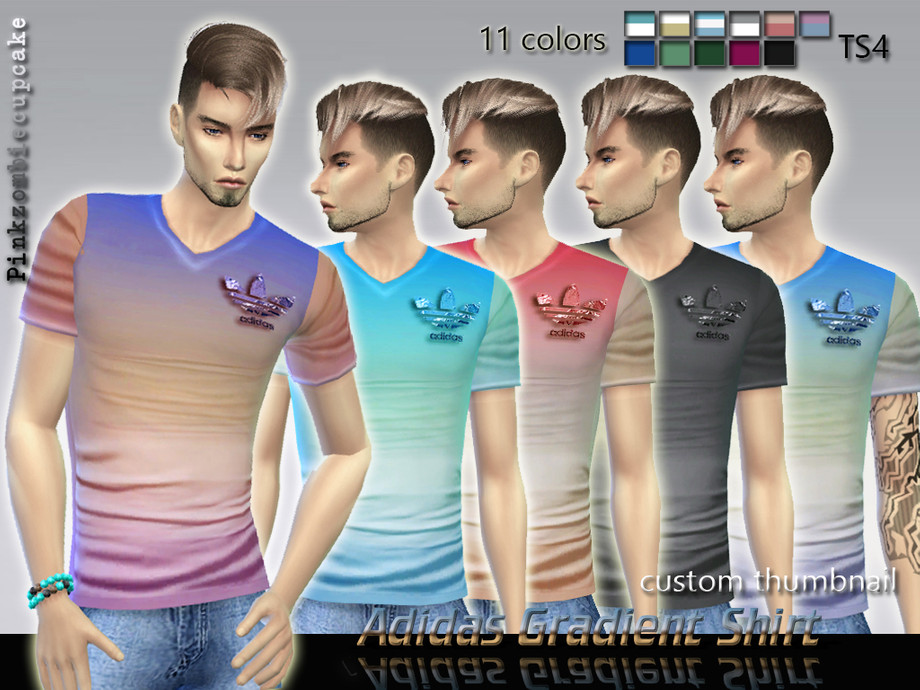 The Sims Resource - Adidas Gradient Shirt