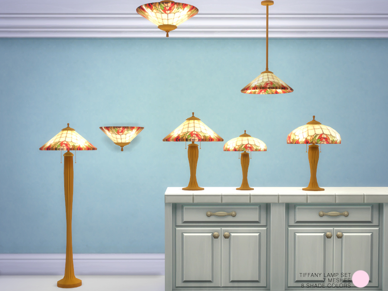 The Sims Resource - Tiffany Lamp Set