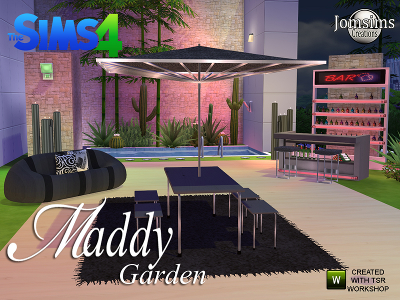 The Sims Resource - Maddy modern Garden set.
