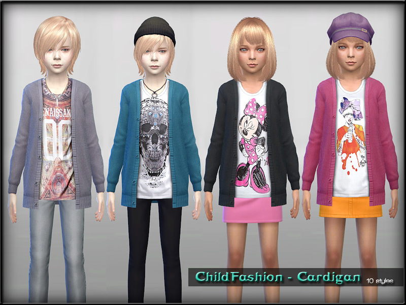 The Sims Resource - ChildFashion - Cardigan