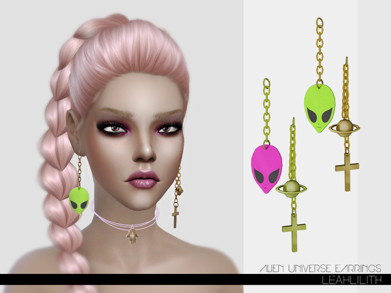 The Sims Resource - LeahLillith Alien Universe Earrings