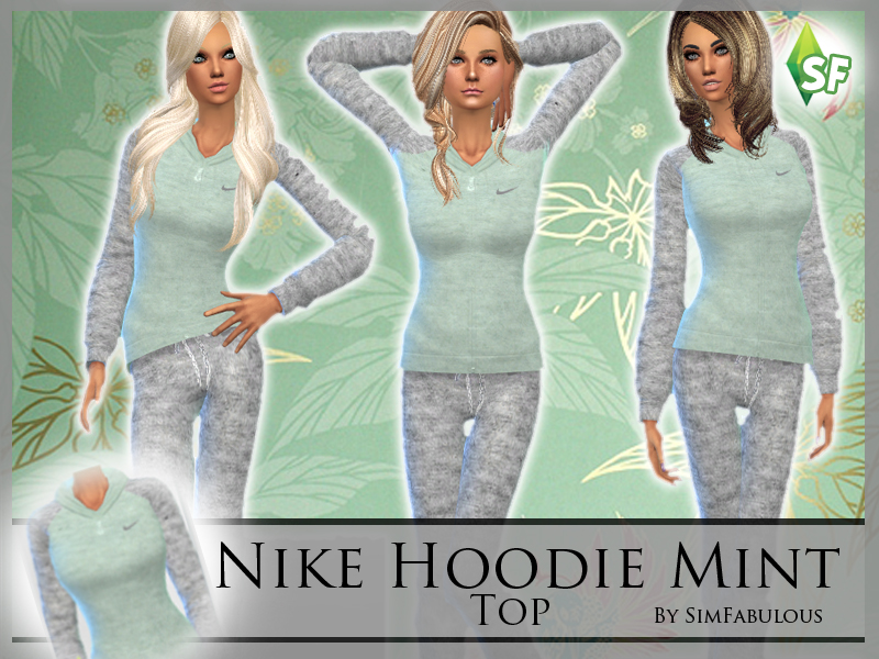 The Sims Resource - Nike hoodie mint