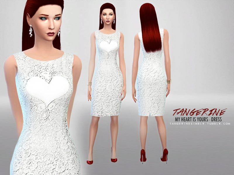 The Sims Resource - My Heart is Yours - Dress (Dolce & Gabbana)