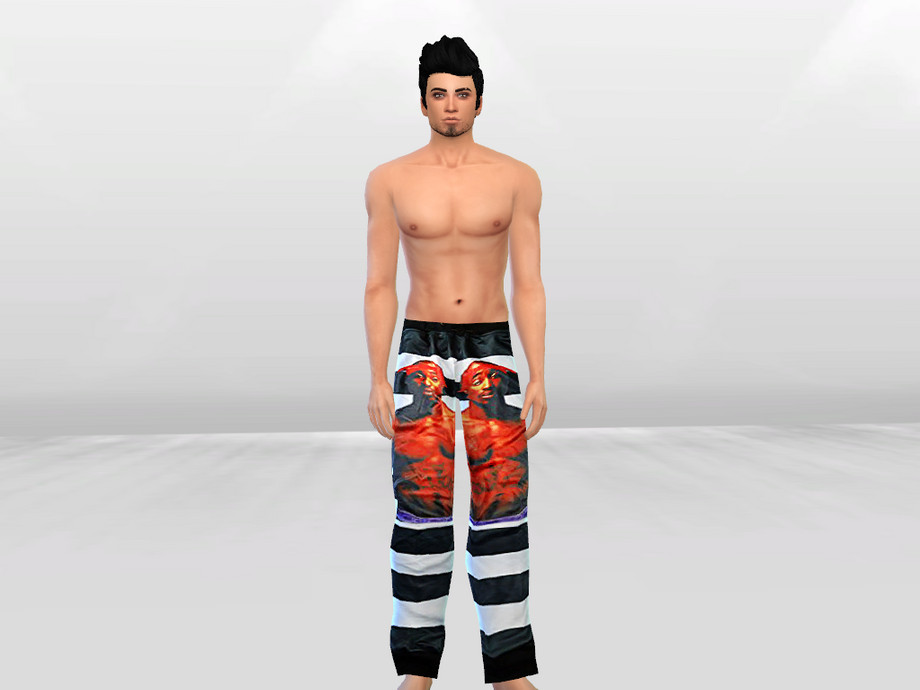 The Sims Resource - Tupac Shakur Sweat Pants