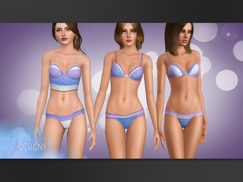 The Sims Resource - Ombre Lace Lingerie Set
