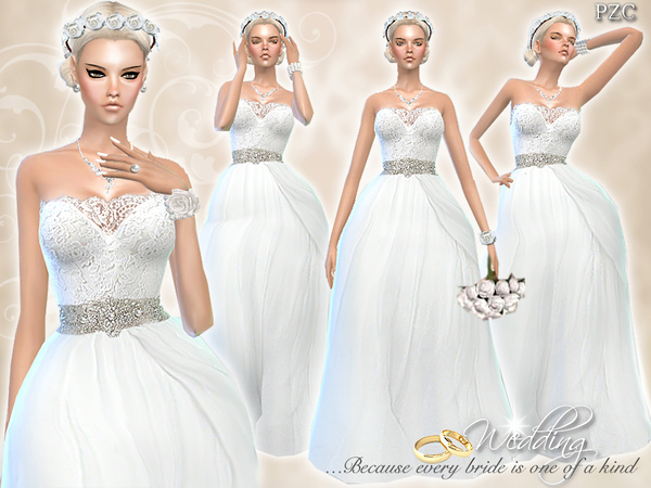 The Sims Resource - Wedding Dress Endless Elegance