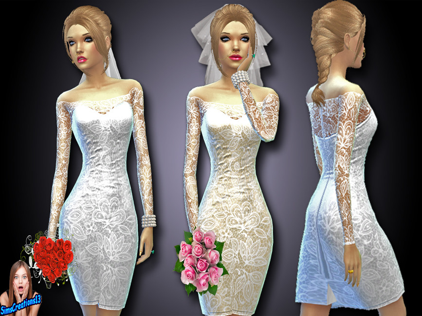 the sims 3 cc wedding dress lace