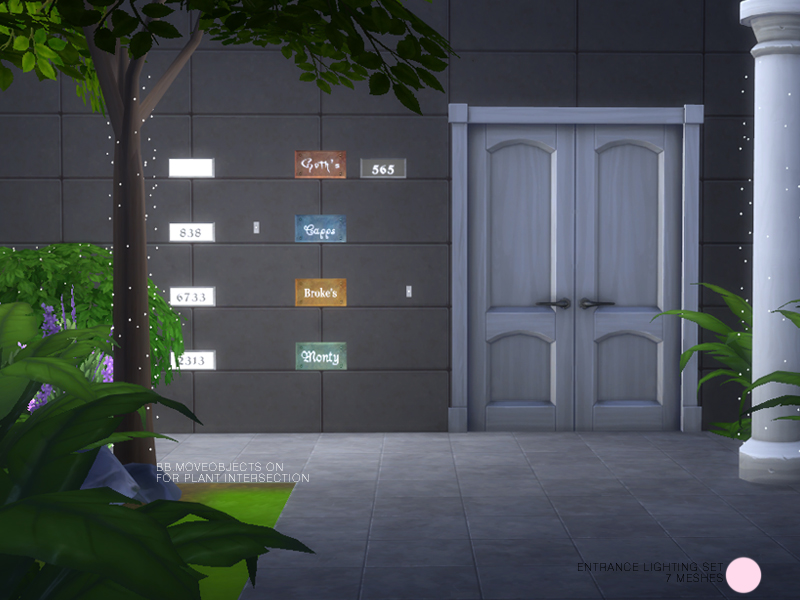 The Sims Resource - Entrance Lighting Set