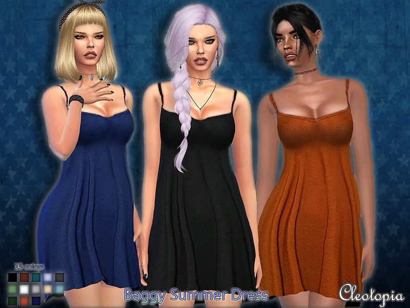 The Sims Resource - Set38 - Baggy Summer Dress