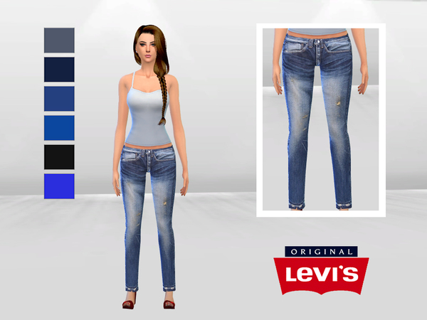 The Sims Resource - Encore Acid Wash Skinny Jeans