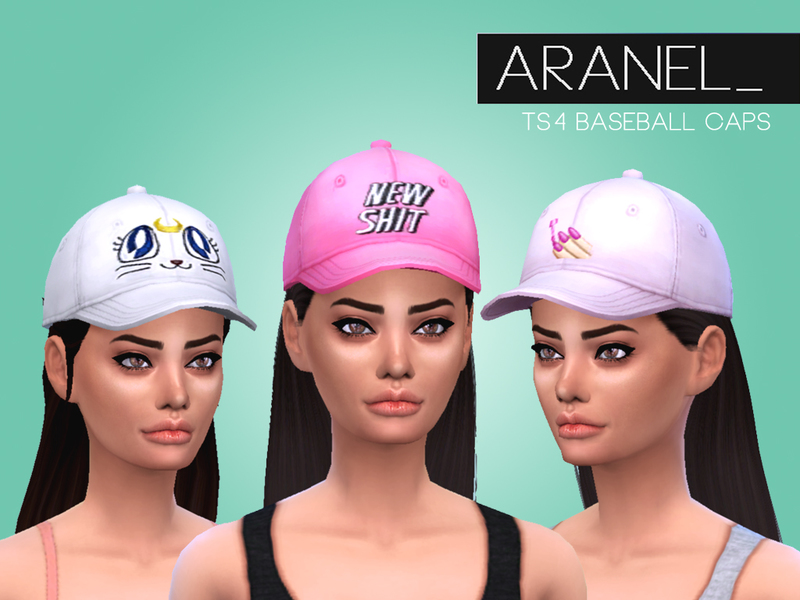 The Sims Resource - Cute Baseball Caps