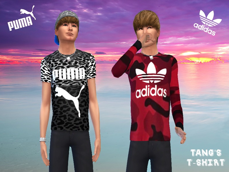 The Sims Resource - Puma & Adidas Tshirt
