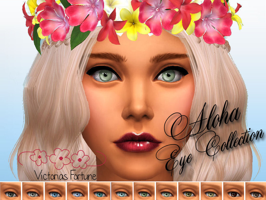 The Sims Resource - Victorias Fortune Aloha Eye Collection