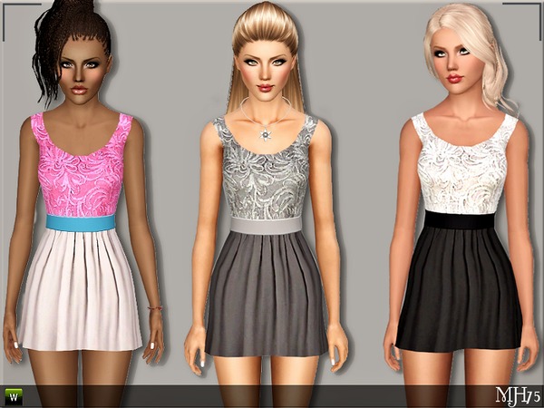 The Sims Resource - S3 Corsica Dress