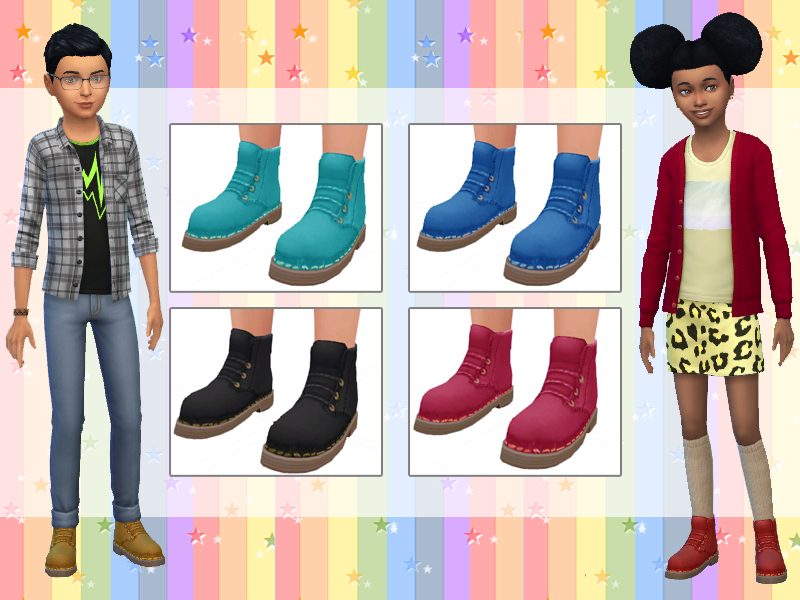 The Sims Resource - Doc Martens for Sims Kids