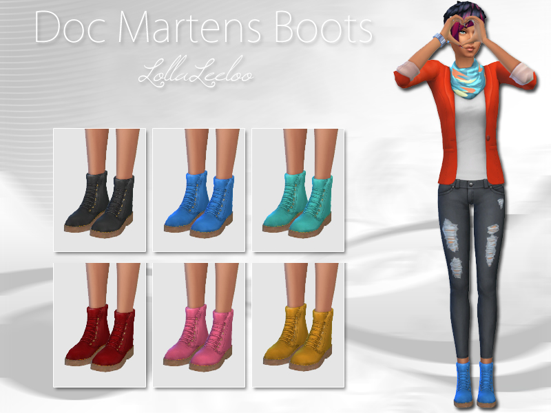 The Sims Resource - Doc Martens by LollaLeeloo