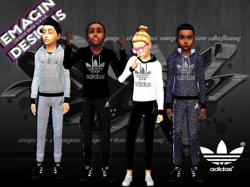 The Sims Resource - Girls & Boys Adidas Outfits