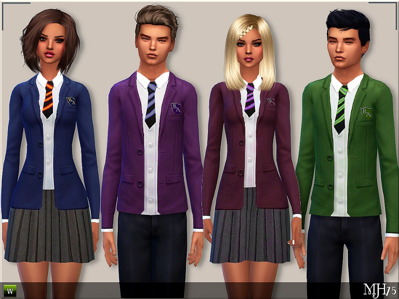 The Sims Resource - S4 School Uniform [Teens]