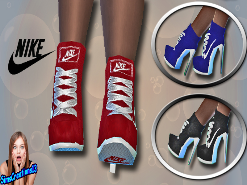 The Sims Resource - Nike Ankle Boots - Mesh needed