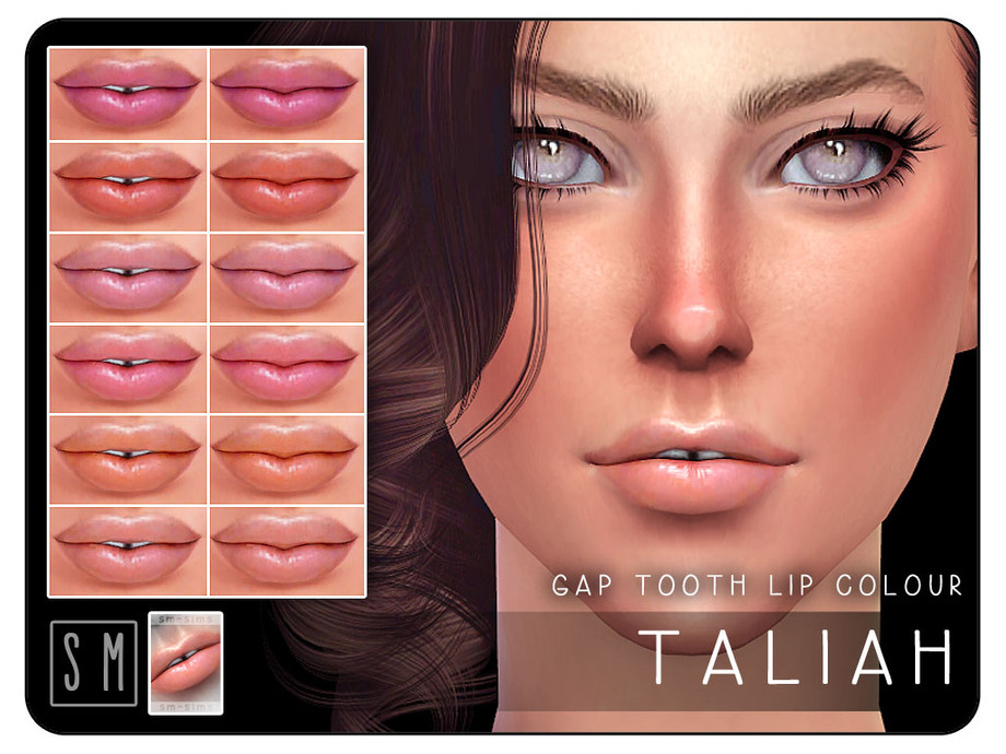 The Sims Resource - [ Taliah ] - Gap Tooth Lip Colour