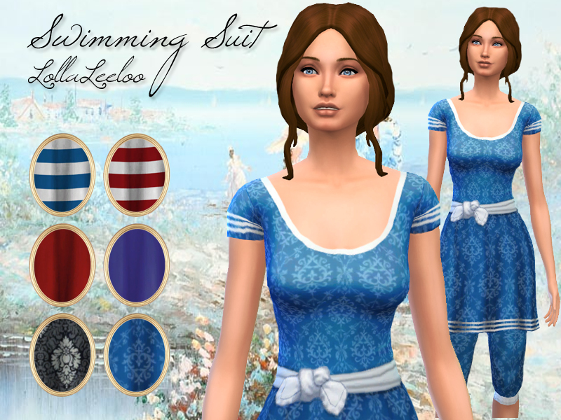 The Sims Resource - Victorian Swimsuit for Sim ladies by LollaLeeloo