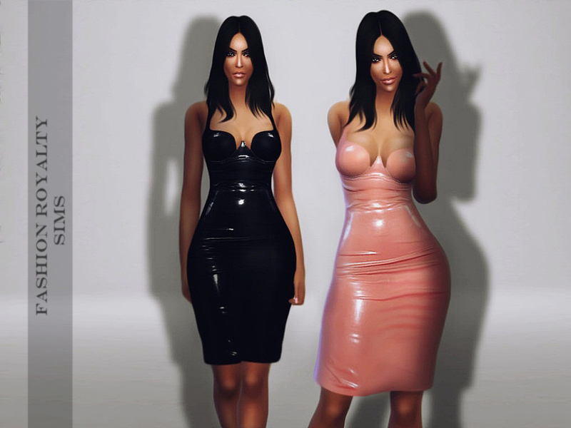 The Sims Resource - Kim Kardashian's Latex Dress