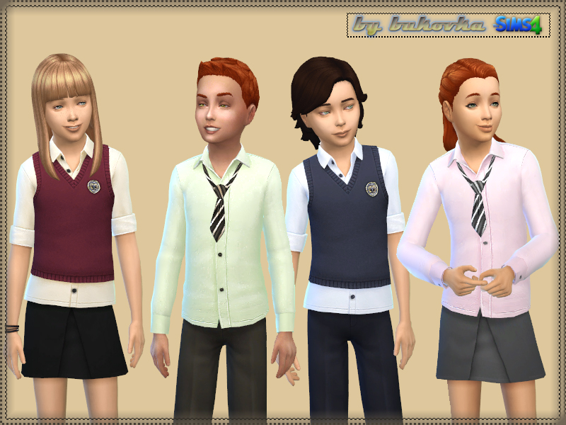 The Sims Resource - Set School Uniform