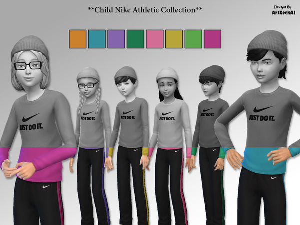 The Sims Resource - Child Nike Athletic Pants - Spa Day GP needed