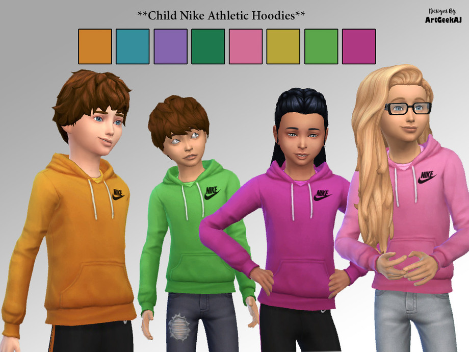 The Sims Resource - Child Nike Athletic Hoodies