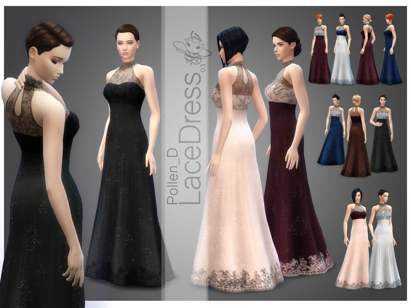 The Sims Resource - Lace Dress 03
