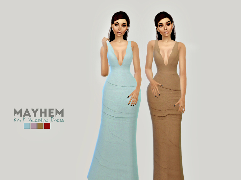 The Sims Resource - Kim K Valentino Dress