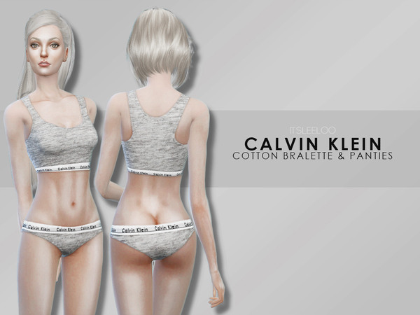 The Sims Resource - Calvin Klein - Cotton Bralette & Panties