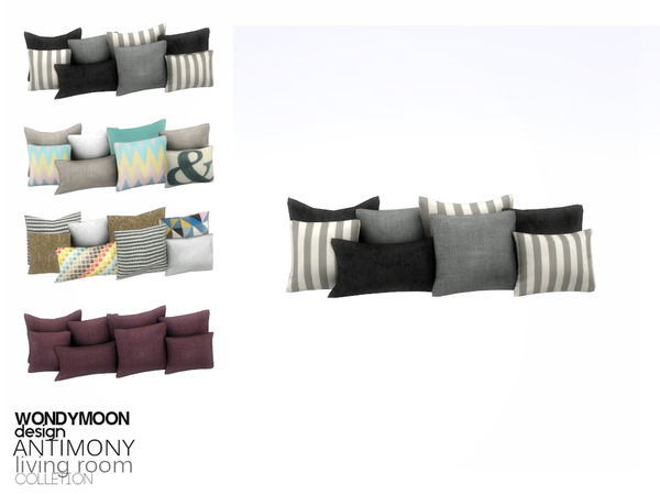 Sims 4 — Antimony Cushion (2x1) by wondymoon — - Antimony Living - Cushion (2x1) - Wondymoon|TSR - Nov'2015