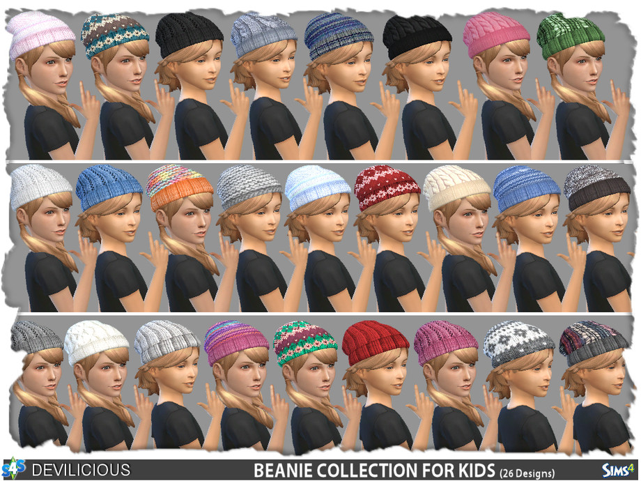 The Sims Resource - Beanie Collection for Kids