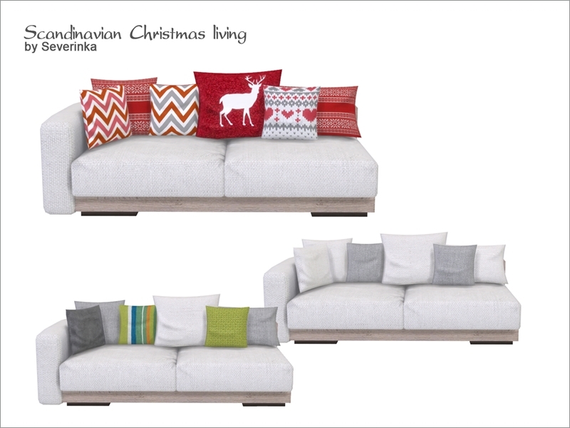The Sims Resource - [Scandinavian Christmas living] Sofa component right FIX