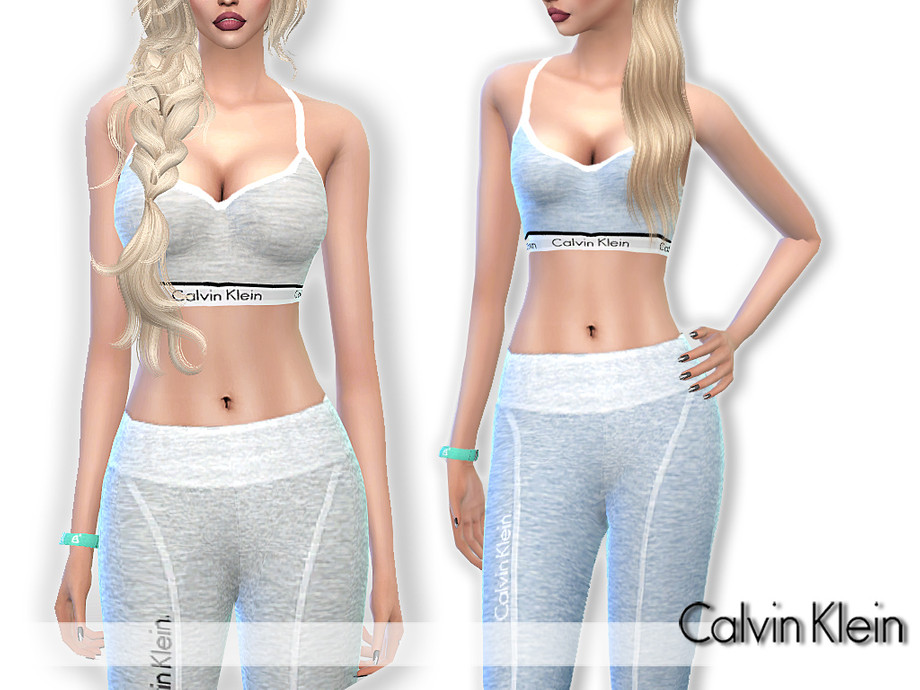 The Sims Resource - Calvin Klein Pyjama Top 02