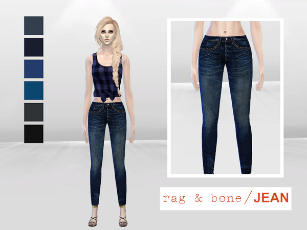 The Sims Resource - Sasha Skinny Denim Jeans