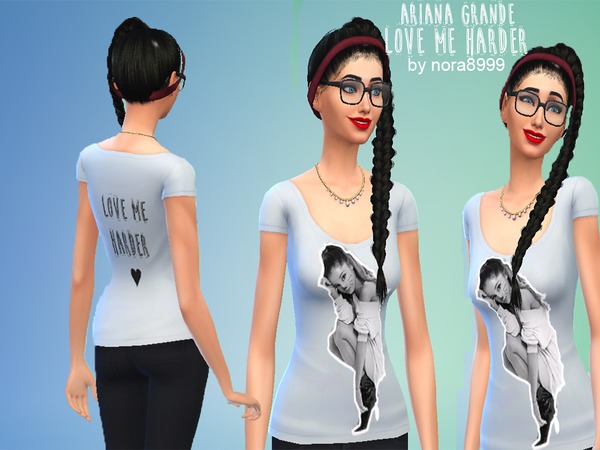 The Sims Resource - Love Me Harder - Ariana Grande Shirt