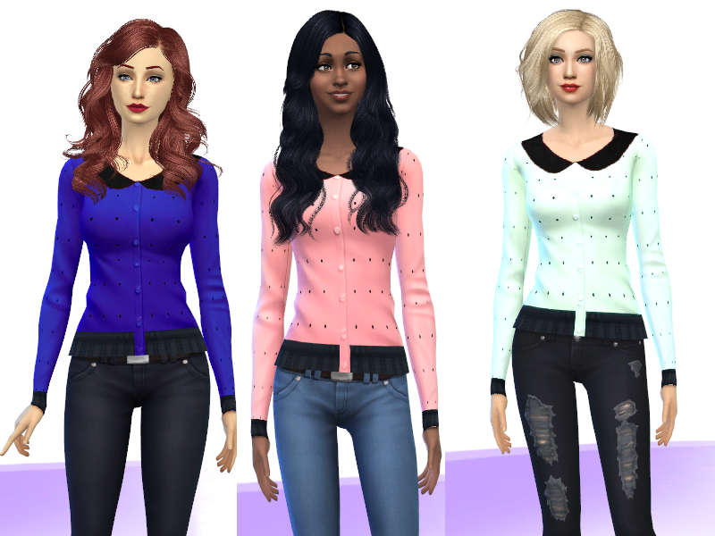 The Sims Resource - pastel cardigan