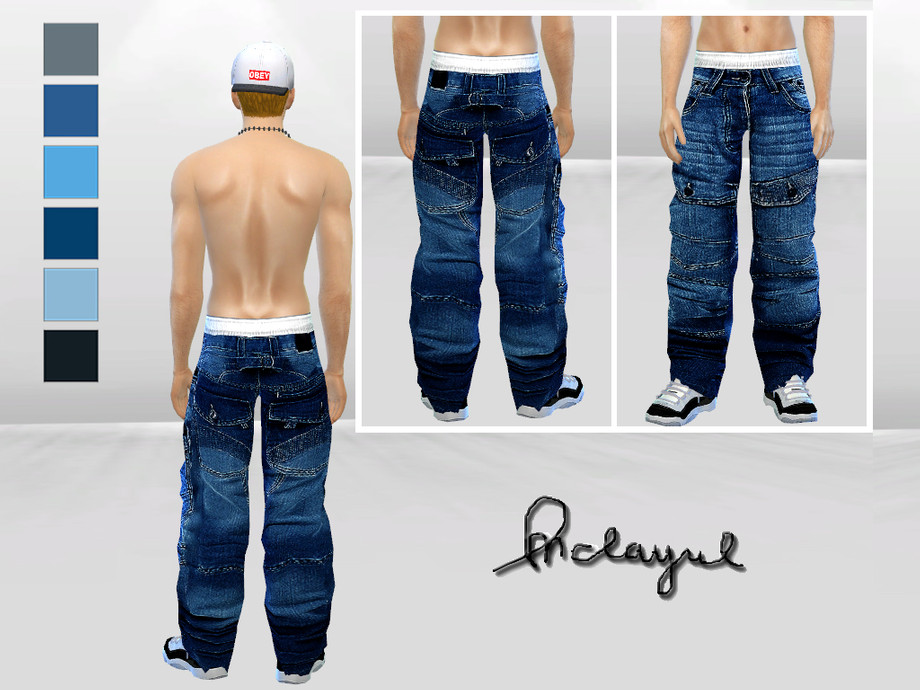 The Sims Resource - 2004 Freestyle Hip-Hop Jeans