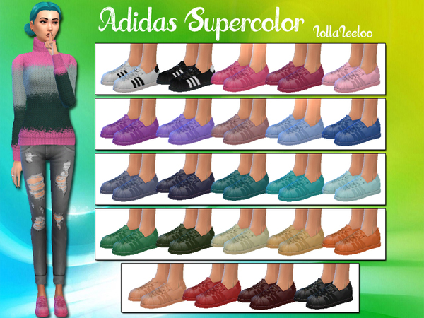 The Sims Resource - Adidas Supercolor by LollaLeeloo