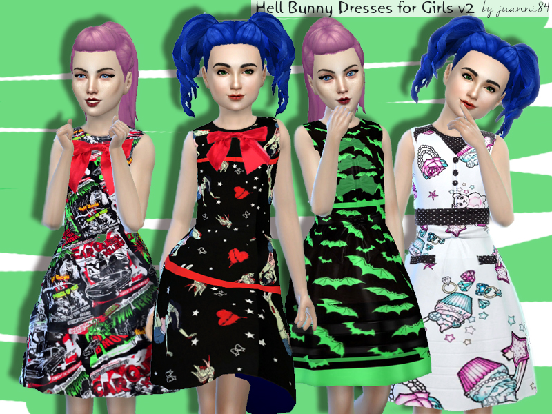 The Sims Resource - Hell Bunny Dress for Girls v2